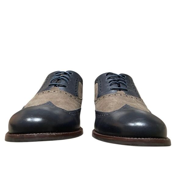 Cole Haan Williams Wingtip Oxford Men's 13 Blueberry Leather Suede Magnet - Picture 4 of 9